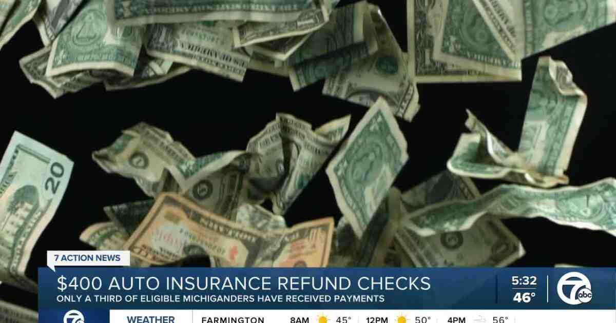 Last of $ 400 car insurance reimbursements due to Michigan drivers