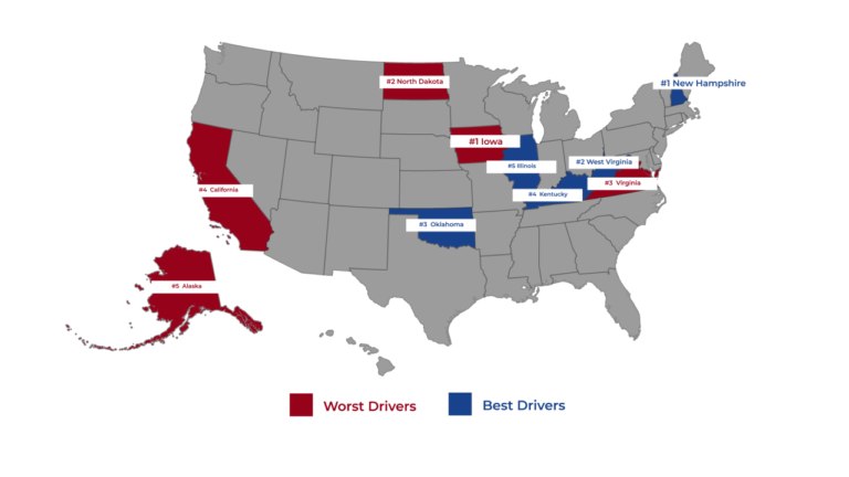 The states where motorists pay the most for car insurance