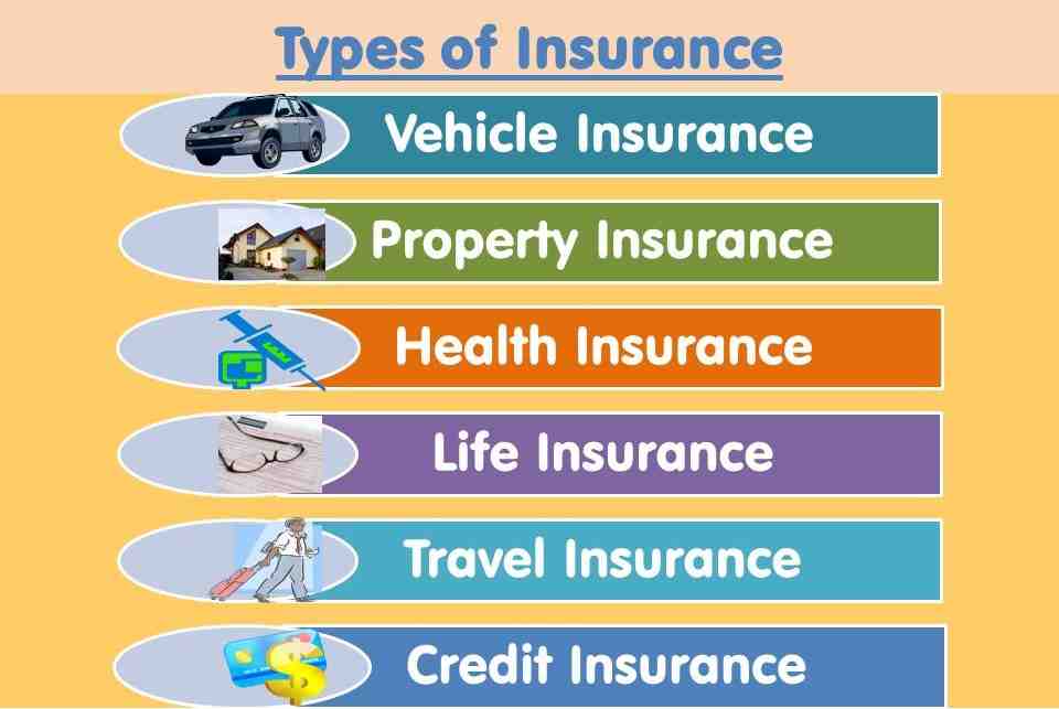 What are the 6 major types of insurance?
